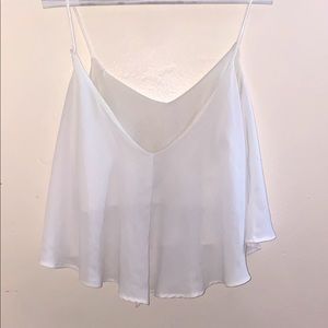 Cute and fun white crop tank
